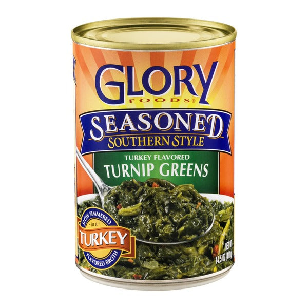 Glory Foods Seasoned Southern Style Turkey Flavored Turnip Greens  DestGlow