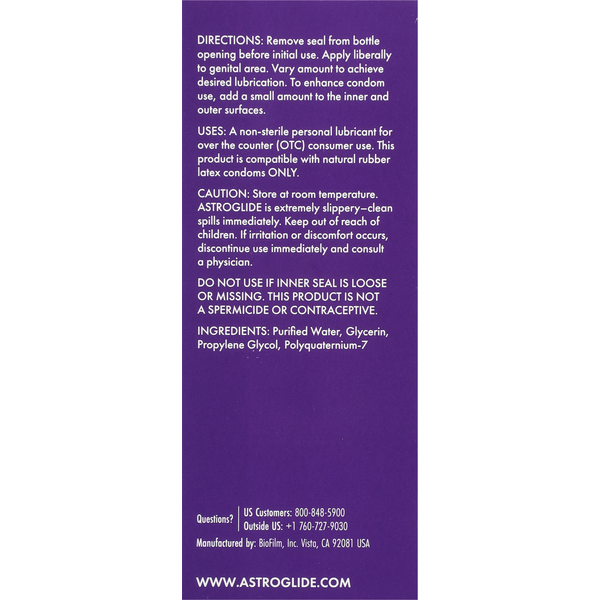ASTROGLIDE Personal Lubricant, Water-Based  DestGlow
