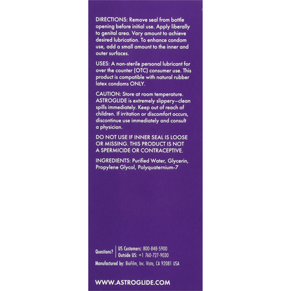 ASTROGLIDE Personal Lubricant, Water-Based