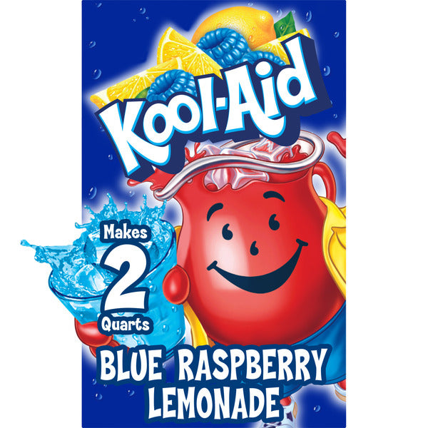 Kool-Aid Unsweetened Blue Raspberry Lemonade Powdered Soft Drink Mix  DestGlow