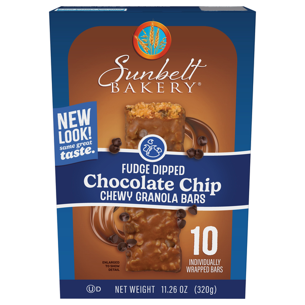 Sunbelt Bakery Fudge Dipped Chewy Chocolate Chip Granola Bars  DestGlow