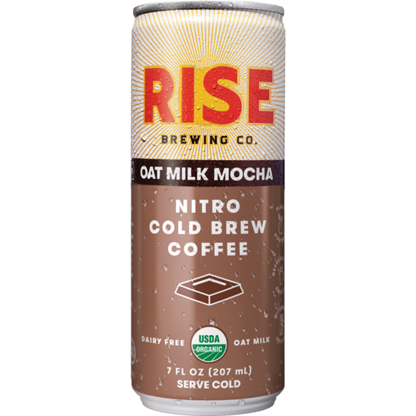 RISE Brewing Co. Coffee, Dairy Free, Nitro Cold Brew, Oat Milk Mocha  DestGlow