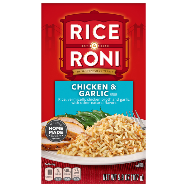 Rice-A-Roni Chicken &amp; Garlic Flavor Rice  DestGlow