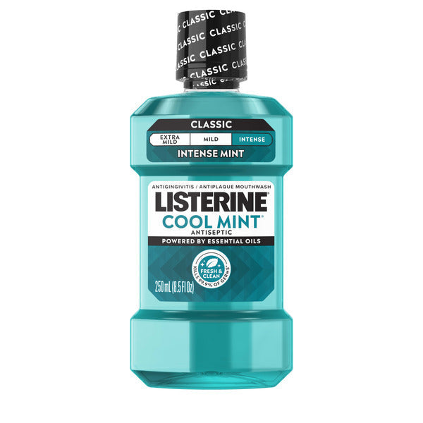 Listerine Cool Mint Intense Antiseptic Mouthwash for Bad Breath, 250 mL  DestGlow