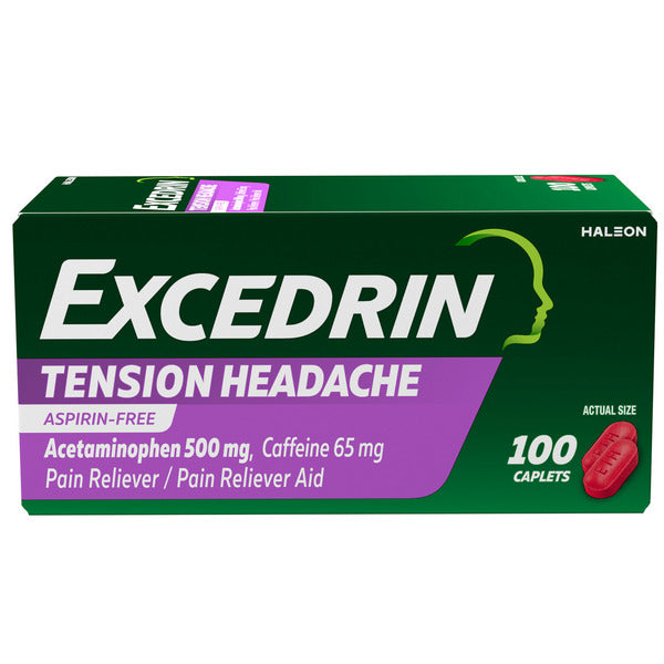 Excedrin Tension Headache Caplets No Aspirin  DestGlow