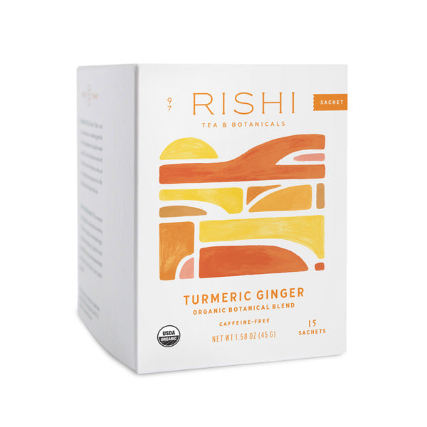 Rishi Tea &amp; Botanicals Turmeric Ginger, Tea Sachets  DestGlow