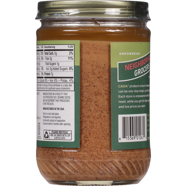CADIA Almond Butter, Organic, Creamy  DestGlow