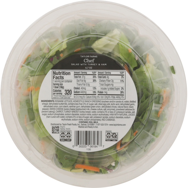 Taylor Farms Salad, with Turkey &amp; Ham, Chef  DestGlow