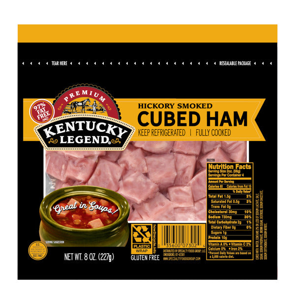 Kentucky Legend Hickory Smoked Cubed Ham  DestGlow