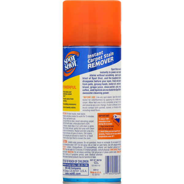 Spot Shot Carpet Stain Remover, Instant  DestGlow