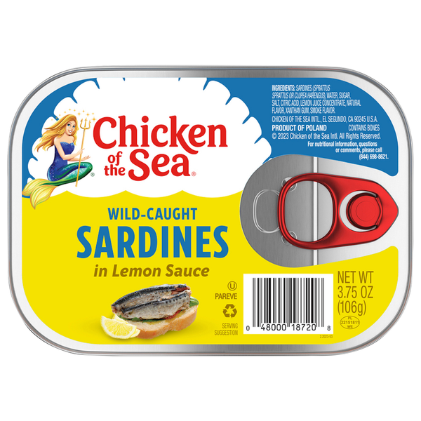 Chicken of the Sea Wild Caught Sardines in Lemon Sauce  DestGlow