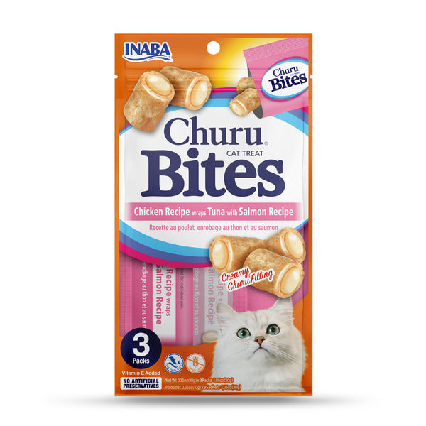 INABA Churu Tuna with Salmon Recipe, Lickable Creamy Puree Cat Treats  DestGlow