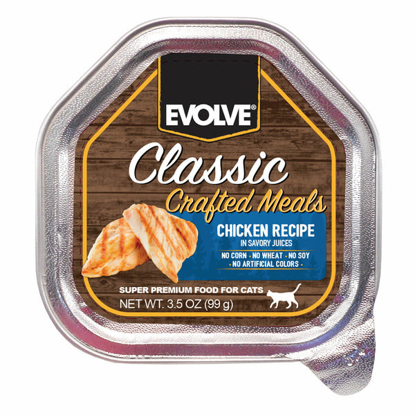 EVOLVE Classic Crafted Meals Chicken Recipe, Wet Cat Food  DestGlow