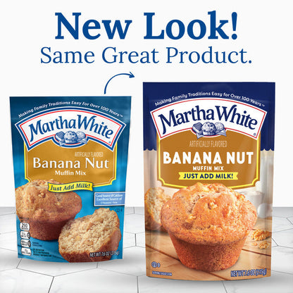 Martha White Banana Nut Muffin Mix, 7.6 Oz Bag