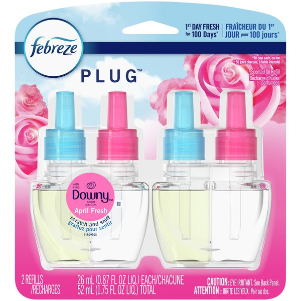 Febreze Odor-Eliminating Fade Defy Air Freshener Refill, Downy April Fresh  DestGlow