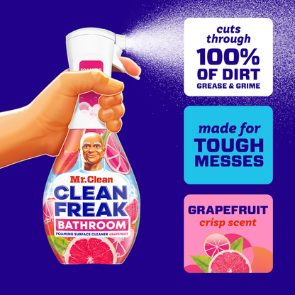 Mr. Clean Clean Freak Foaming Bathroom Surface Cleaner Multi-Surface Spray Starter Kit