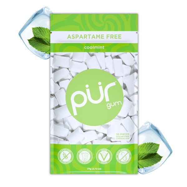 PÜR Coolmint, Aspartame Free, Made with Xylitol, Natural Flavored Gum  DestGlow