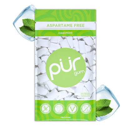 PÜR Coolmint, Aspartame Free, Made with Xylitol, Natural Flavored Gum