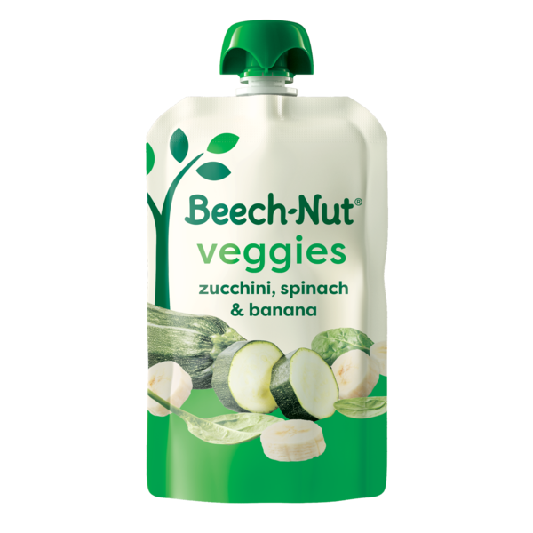Beech-Nut Veggies Stage 2 Baby Food, Zucchini Spinach &amp; Banana, 3.5 oz Pouch  DestGlow