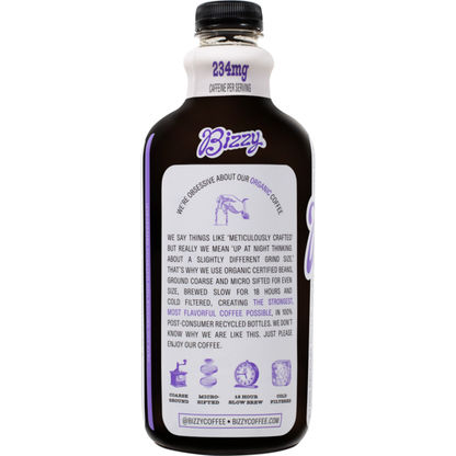 Bizzy Cold Brew Organic Cold Brew Coffee, Italian Roast, Unsweetened
