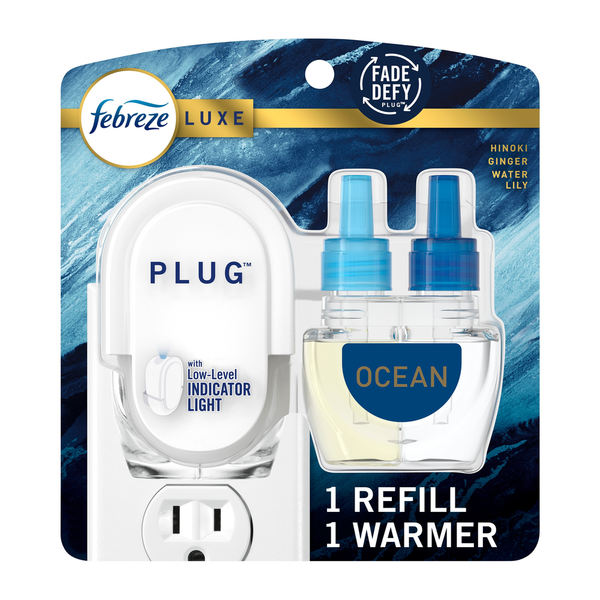 Febreze PLUG Air Freshener Odor Fighter Ocean Scent  DestGlow