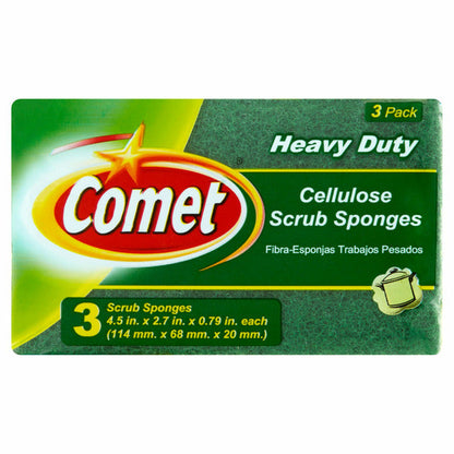Comet Heavy Duty Cellulose Scrub Sponges