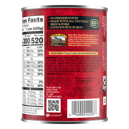 Wolf Brand Chili Homestyle Chili With Beans