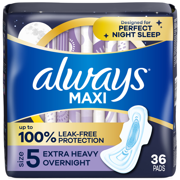 Always Maxi Extra Heavy Overnight Towel Pads  DestGlow
