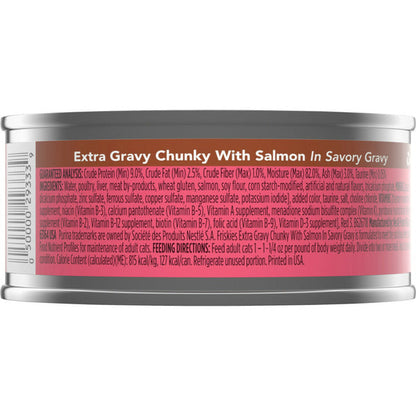 Purina Friskies Gravy Wet Cat Food, Extra Gravy Chunky With Salmon in Savory Gravy