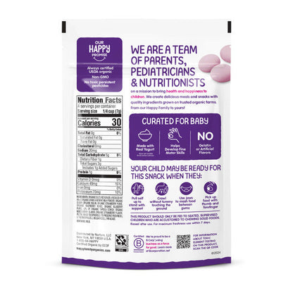 Happy Baby Organics Yogis Freeze-Dried Yogurt &amp; Fruit Snacks Mixed Berry