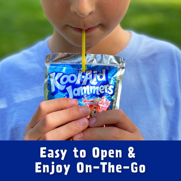 Kool-Aid Jammers Blue Raspberry Flavored Kids 0% Juice Drink Pouches  DestGlow