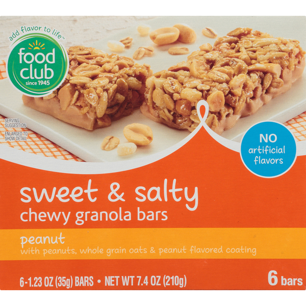 Food Club Sweet &amp; Salty Peanut Chewy Granola Bars