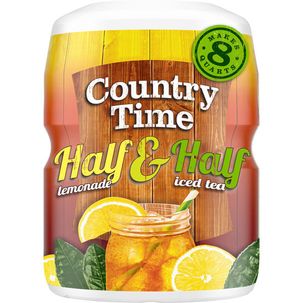 Country Time Half &amp; Half Lemonade Iced Tea Naturally Flavored Powdered Drink Mix  DestGlow