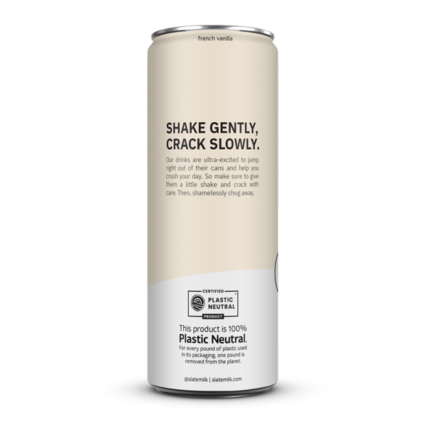 Slate French Vanilla, High Protein Milk Shake, 20g Protein, 1g Sugar  DestGlow