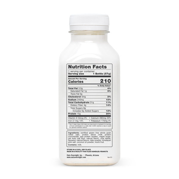 Oats Overnight Birthday Cake High Protein Oatmeal Shake, 15g Protein  DestGlow