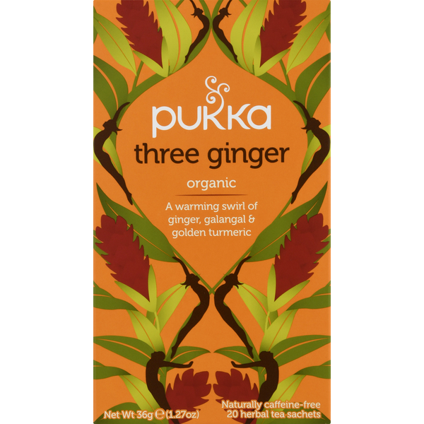 Pukka Herbal Tea, Organic, Three Ginger, Sachets  DestGlow