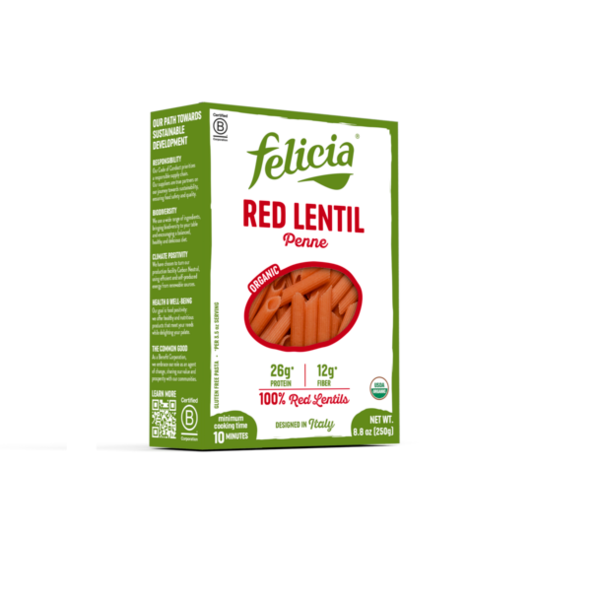 Felicia Organic Red Lentil Penne  DestGlow