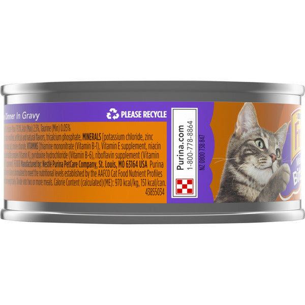 Purina Friskies Gravy Wet Cat Food, Meaty Bits Chicken Dinner