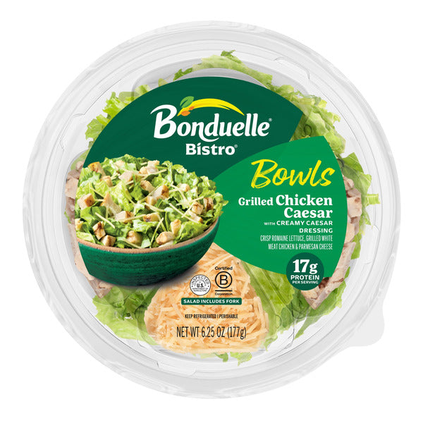 Bonduelle Bistro Chicken Caesar Salad Bowl with Creamy Caesar Dressing  DestGlow