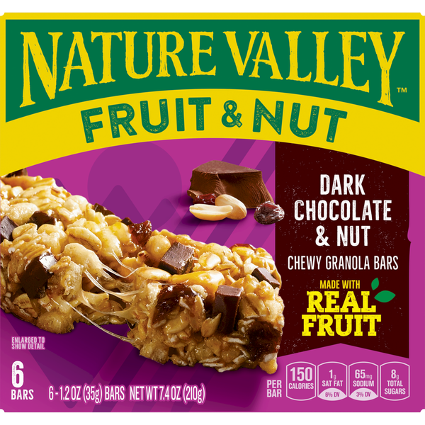 Nature Valley Dark Chocolate Nut Chewy Fruit and Nut Granola Bars  DestGlow