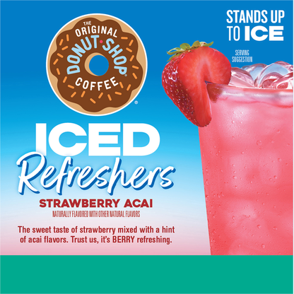 The Original Donut Shop Beverage Mix, Strawberry Acai, Iced Refreshers, K-Cup Pods