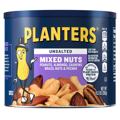 Planters Unsalted Mixed Nuts, 10.3 OZ