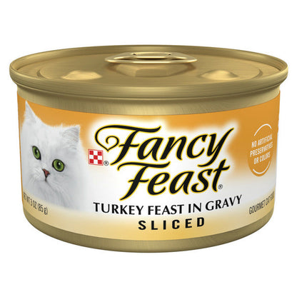 Purina Fancy Feast Gravy Wet Cat Food, Sliced Turkey Feast in Gravy