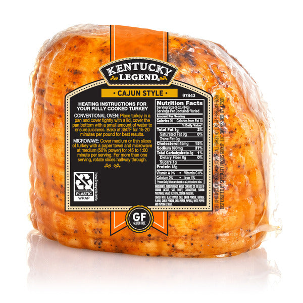 Kentucky Legend Quarter Sliced, Cajun Style Boneless Turkey Breast  DestGlow
