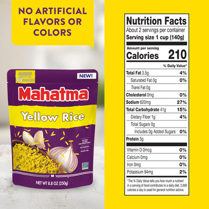 Mahatma Yellow Rice, Gluten Free, Microwaveable Rice