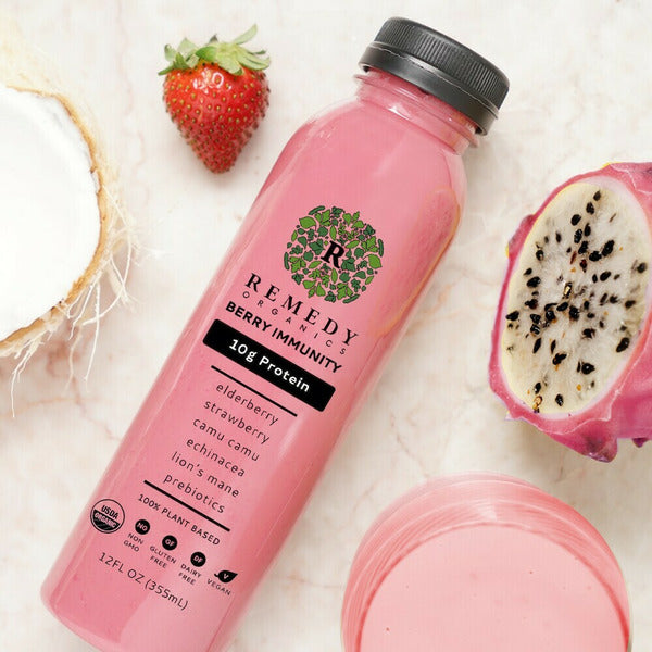 Remedy Organics Berry Immunity Plant-Based Protein Shake, Ready-to-Drink  DestGlow