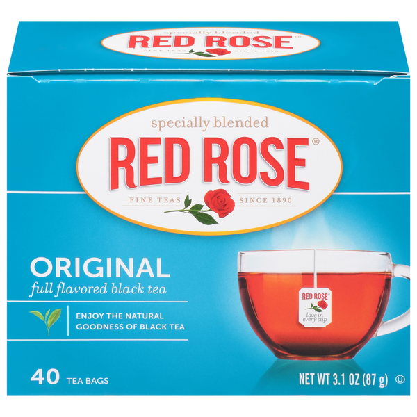 Red Rose Black Tea, Original, Tea Bags  DestGlow