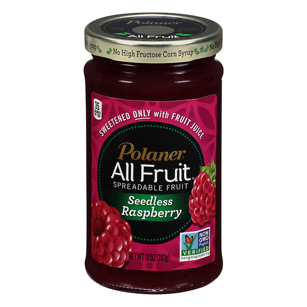 Polaner Seedless Raspberry Spreadable Fruit, Gluten-Free  DestGlow