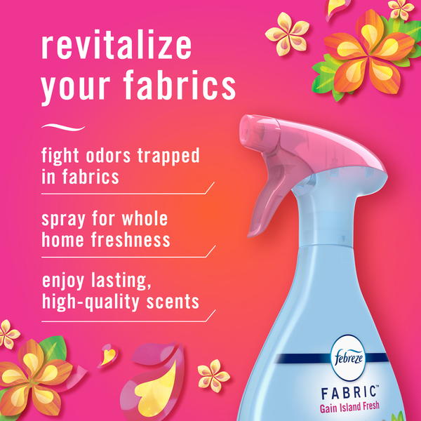Febreze Odor-Fighting Fabric Refresher with Gain,Island Fresh  DestGlow