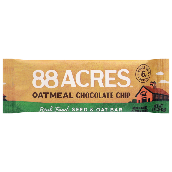 88 ACRES Oatmeal Chocolate Chip Seed &amp; Oat Bar  DestGlow